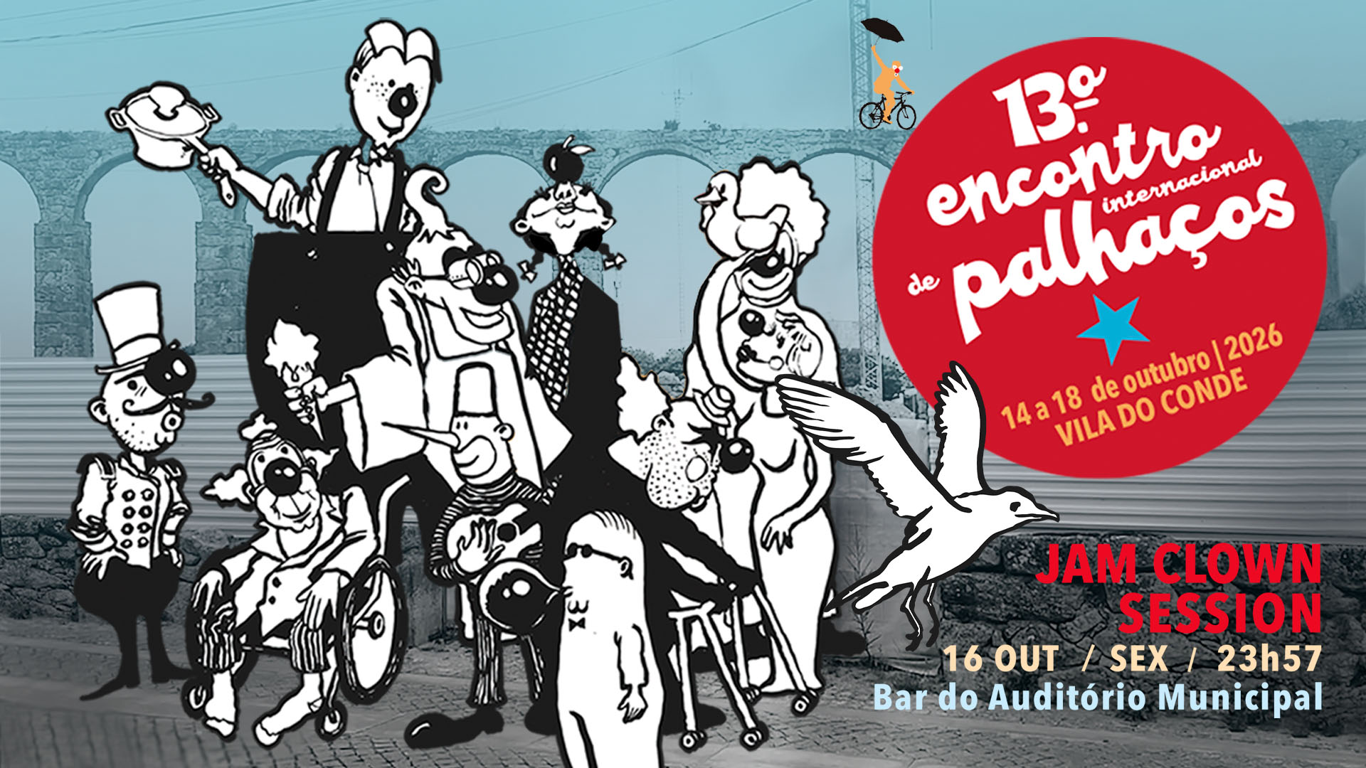 Cartaz de Jam Clown Session no XIII Encontro Internacional de Palhaços de Vila do Conde, 2026